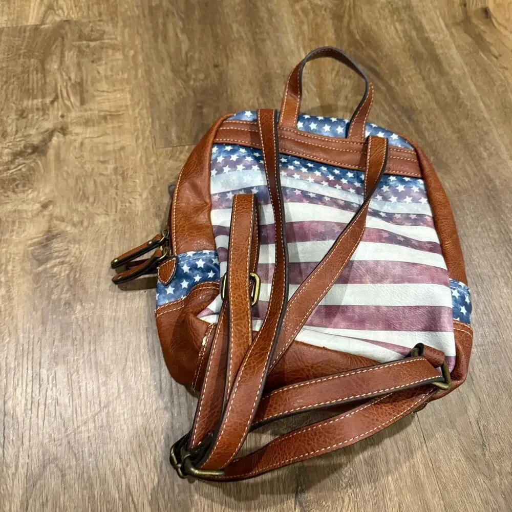 B.O.C. Born Concept Old Glory Mini Backpack Purse Patriotic American Flag